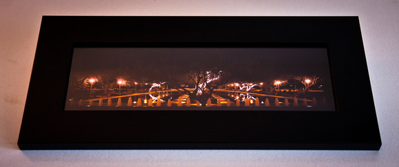 IMAGE: Night Out on the Town | 5" x 15" | Flat Black Frame|no mat|clear glass